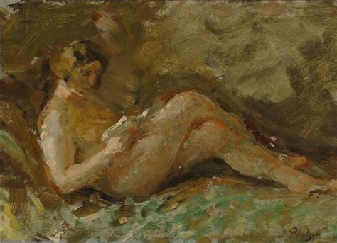 Julius Paulsen A Female Nude Reading On A Divan Mutualart