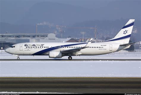 4x Ekf El Al Israel Airlines Boeing 737 8hxwl Photo By Karl