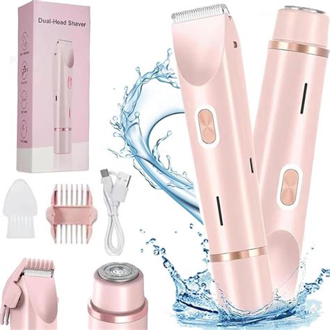 Dual Head Shaver In Women Electric Bikini Trimmer Ipx Waterproof Rechargeable Hair Razor