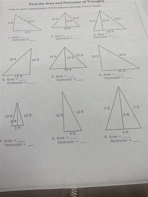 Solved Find The Area And Perimeter Of Triangles Using The Chegg