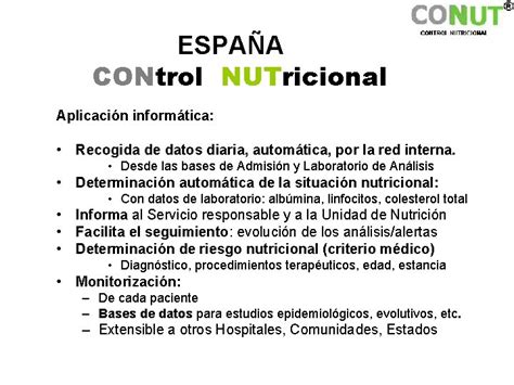 PROYECTO CONTROL NUTRICIONAL CONUT PARA LA DETECCIN PRECOZ