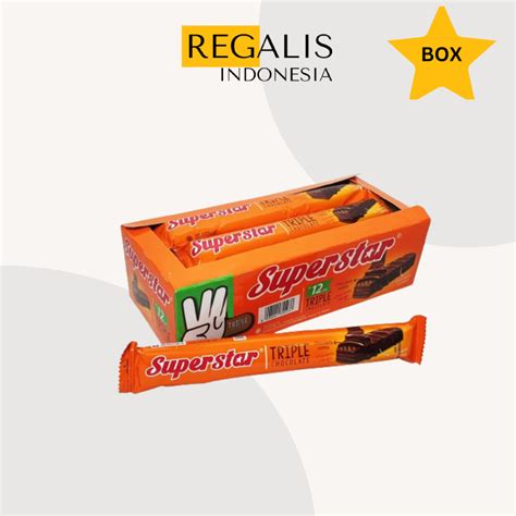 Jual SUPERSTAR TRIPLE CHOCOLATE WAFER 16GR 1 BOX ISI 12 PCS Shopee