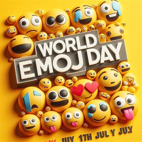 El día del emoji 17 de julio es el Día Mundial del Emoji Foto Premium