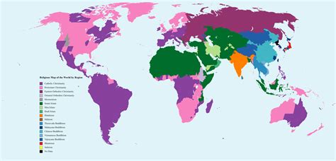 Religious Map of the World by Region : r/MapPorn