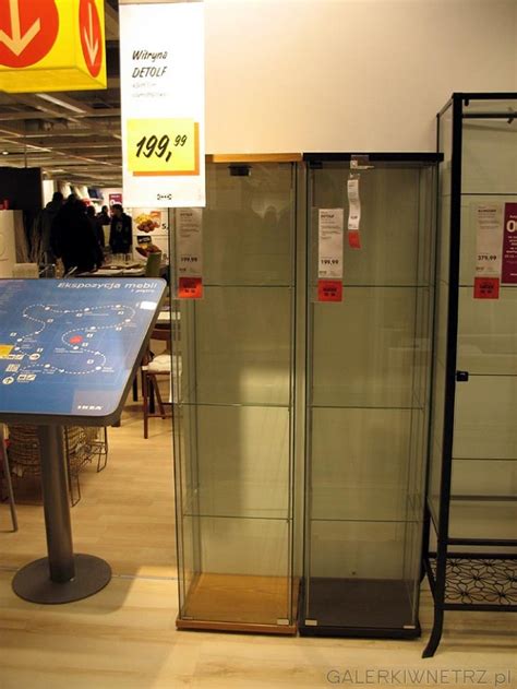 Witryny Szklane Ikea Detolf Czarne Sztuki Led Szczecin Kup Teraz Na