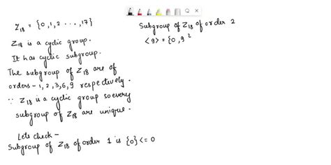 Solved And Draw The Subgroup Diagram Find All Subgroups Of Z Write