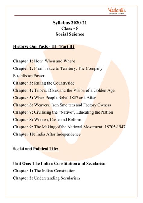 Cbse Syllabus For Class Social Science Examination