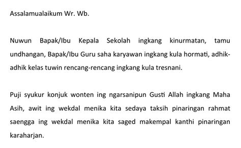 Kumpulan Contoh Pidato Bahasa Jawa Singkat Sesorah