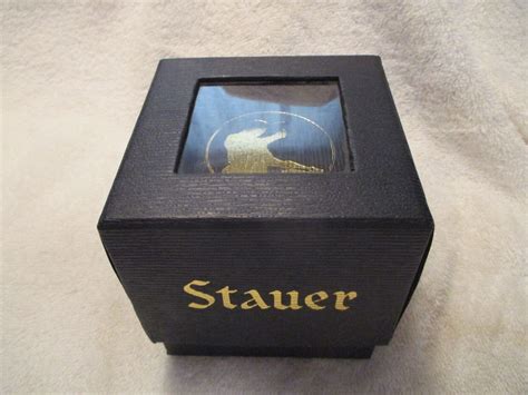 Working Stauer Black Noire Men S Automatic Watch Jewels Moon Phase W