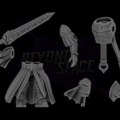 3d Printable Community Model Aurian Spellblade Greatsword By Beyond Space