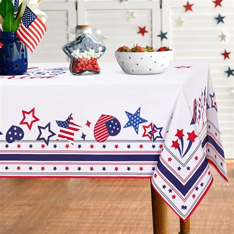 Sevenstars 4th Of July Tablecloth Independence Day Table Cloth