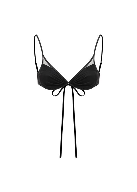 Mesh Bralette In Black Michmika
