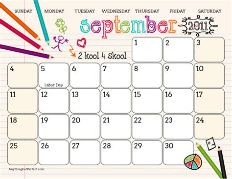 Be Different...Act Normal: Printable Calendar for September