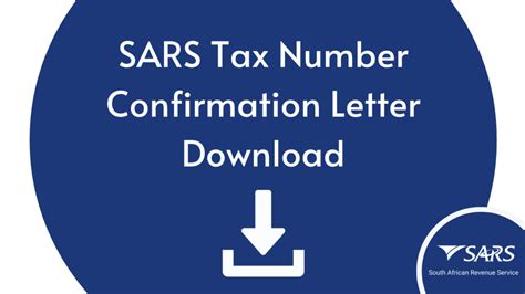 Process For Downloading Sars Tax Number Confirmation Letter