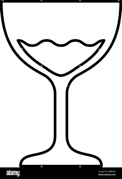 Wine Glass Outline Icon Vector Stock Vector Image And Art Alamy