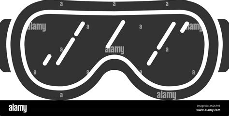 Ski Goggles Glyph Icon Snow Glasses Safety Eyeglasses Silhouette