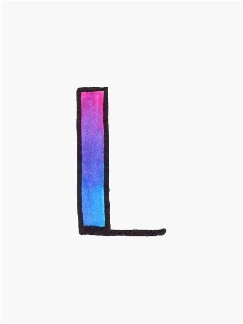 L Sticker For Sale By Abbyresnic Redbubble