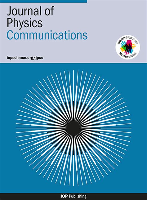 About Journal of Physics Communications - IOPscience - Publishing Support