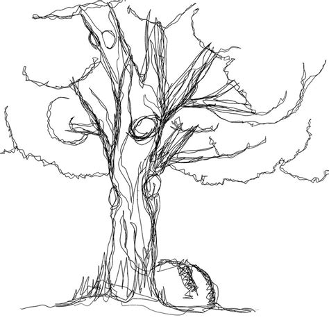 Tree Trunk Line Drawing At Getdrawings Free Download