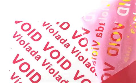 Tamper Evident Security VOID Sticker | China Stickers Manufacturer