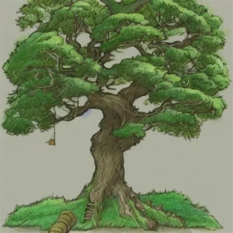 An Oak In The Style Of Studio Ghibli Stable Diffusion Openart