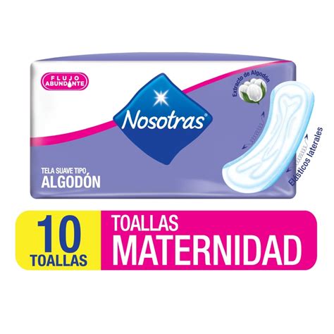 Nosotras Toalla Higienica Maternal Suave Sin Alas X 10 Unidades