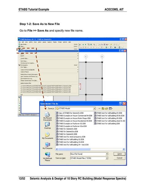 Etabs Example Rc Building Seismic Load Response Pdf