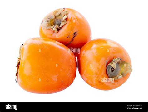 Persimmon Isolated On White Background Stock Photo Alamy