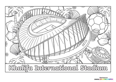 khalifa international stadium coloring pages  kids