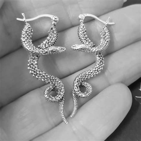 Sterling Silver Snake Earrings Store Bellvalefarms