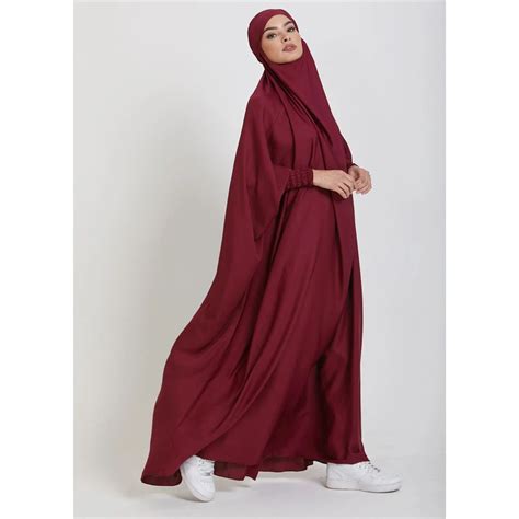 Fashion Ramadan Jilbab Muslim One Piece Prayer Garment Hijab Dress