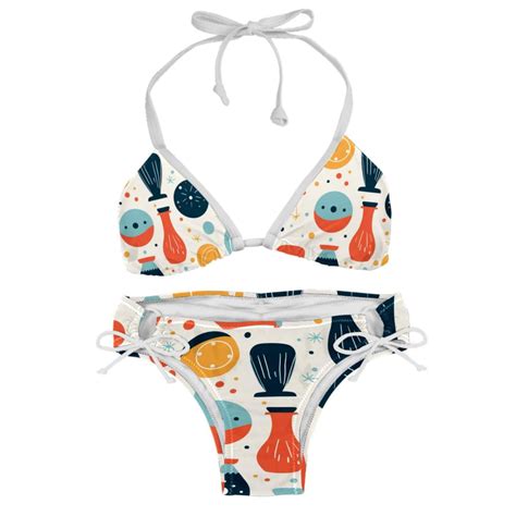 Bowling Detachable Sponge Adjustable Strap Bikini Set Two Pack Swimsuits For Women Walmart