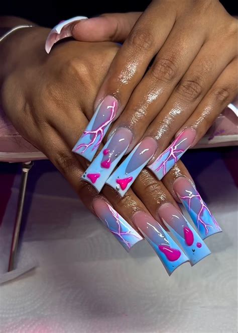 Theladylonna Spring Acrylic Nails Nails Design With Rhinestones