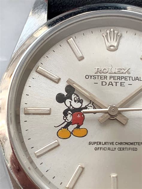 Saphire Glas Vintage Rolex Date Mickey Mouse Dial Automatic Ref 15200