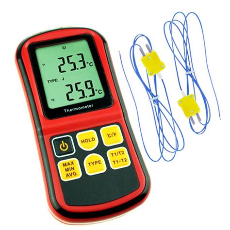 Digital K J T E R S N Type Thermocouple Thermometer Dual Channel