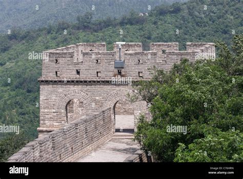 Guard Tower At The Great Wall Of China At Badaling Stock Photo Alamy