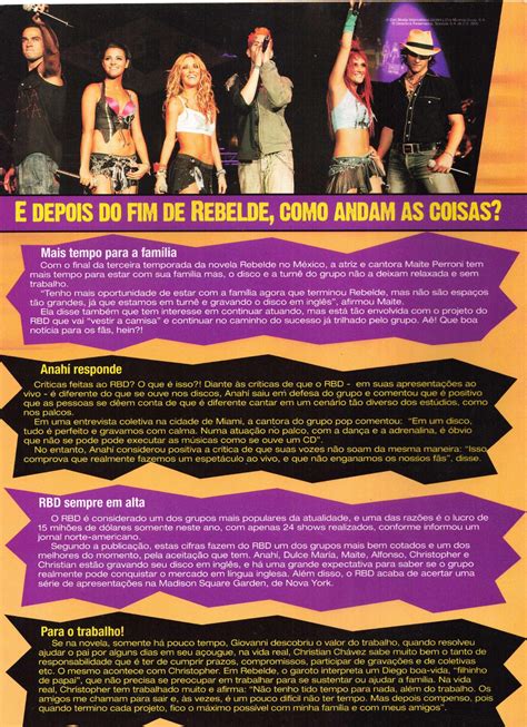 Atitude Rebelde Oficial Nº 1 003 RBD Fotos Rebelde Galeria de