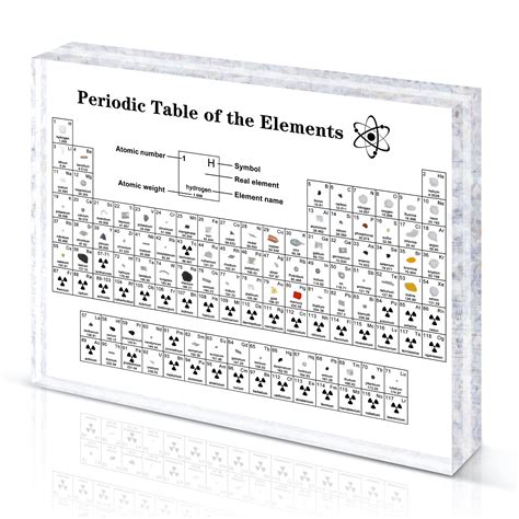 Buy Giftota Periodic Table With Real Elements Inside Real Periodic