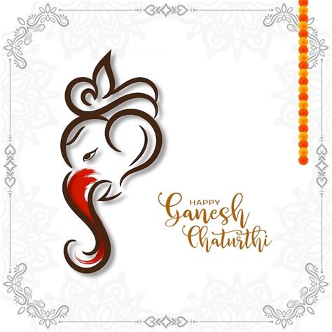 Joyeux Ganesh Chaturthi Festival Hindou Religieux C L Bration Carte