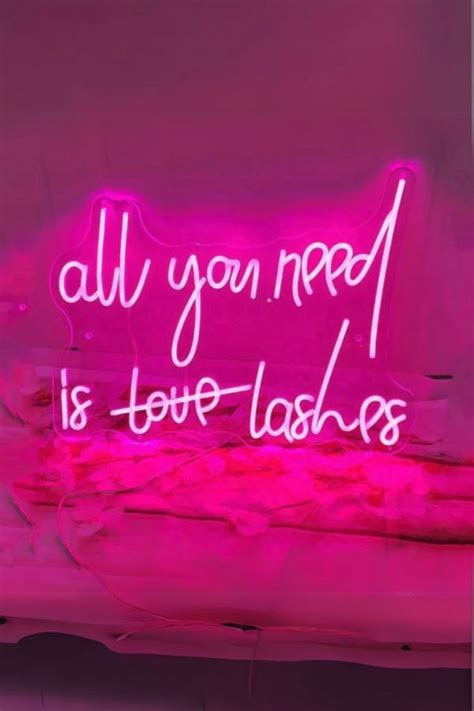 All You Need Is Love Lashes Neon Sign Video Video Neon Signs