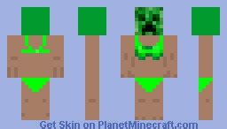 Creeper In A Bikini Minecraft Skin