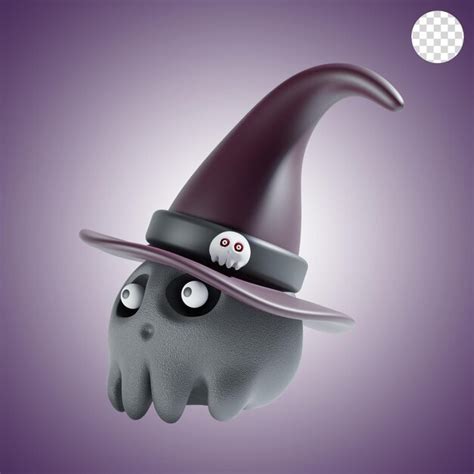 Calavera De Halloween En Tema Morado Archivo PSD Premium