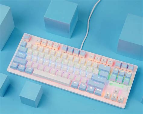 Pastel Lighting Keyboard Keys Usb Wired Gaming Keyboard Etsy