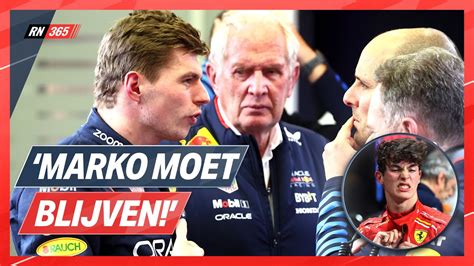 Verstappen Waarschuwt Red Bull Zonder Marko Kan Ik Niet Doorgaan