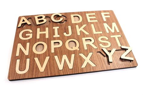 Wooden Alphabet Puzzle Smiling Tree Toys