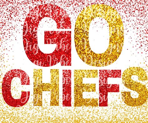 Go Chiefs Sequin Glitter PNG Digital Download - Etsy