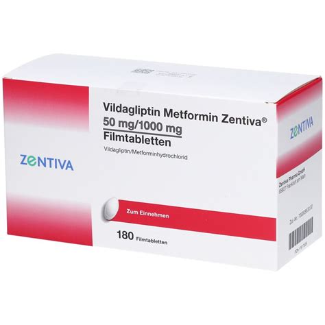 Vildagliptin Metformin Zentiva 50 Mg1000 Mg Fta 180 St Shop