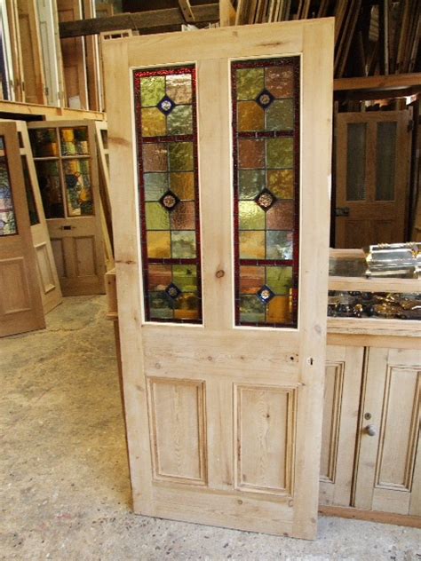 Antique Stained Glass Reclaimed Victorian Front Door Stained Glass Doors Company