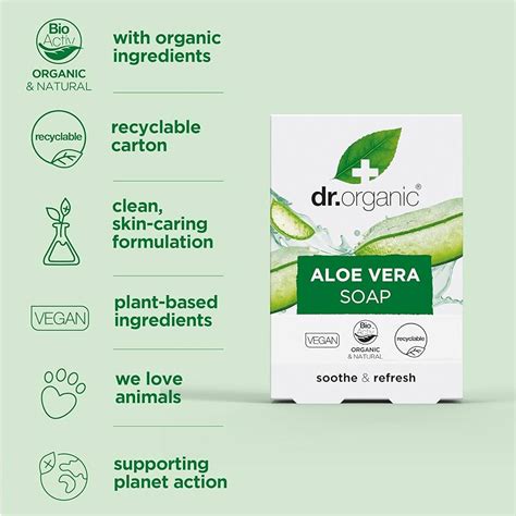 Dr Organic Aloe Vera Soap 100g Hemlock