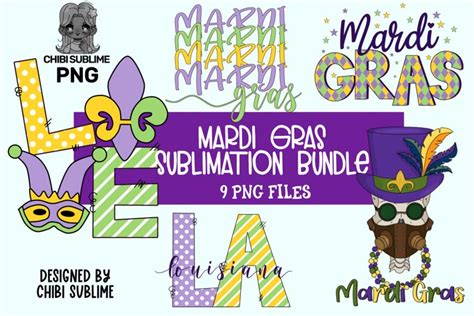 Mardi Gras sublimation bundle